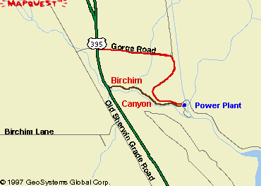 map to Birchim Canyon