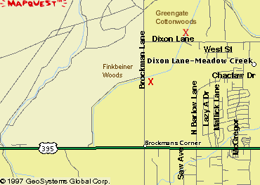 map to Brockman Lane